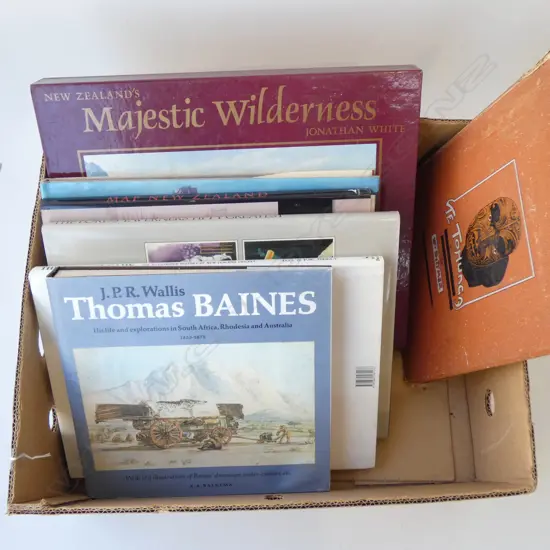 BOX OF NZ BOOKS including TE TOHUNGA