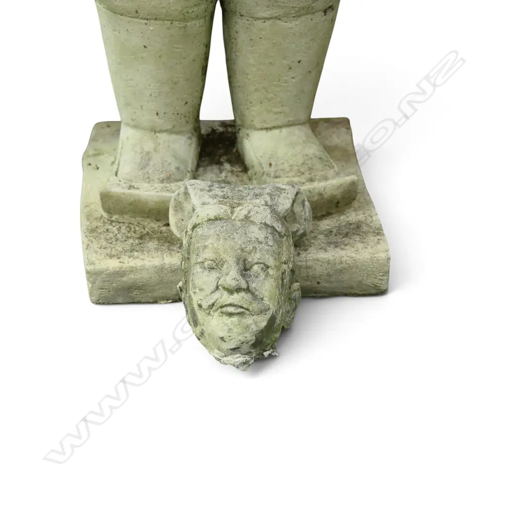 HOLLOW CEMENT TERRACOTTA WARRIOR H.700mm NECK AF Image 1++