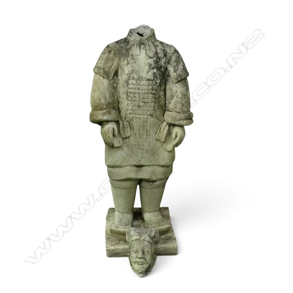 HOLLOW CEMENT TERRACOTTA WARRIOR H.700mm NECK AF Image 1++