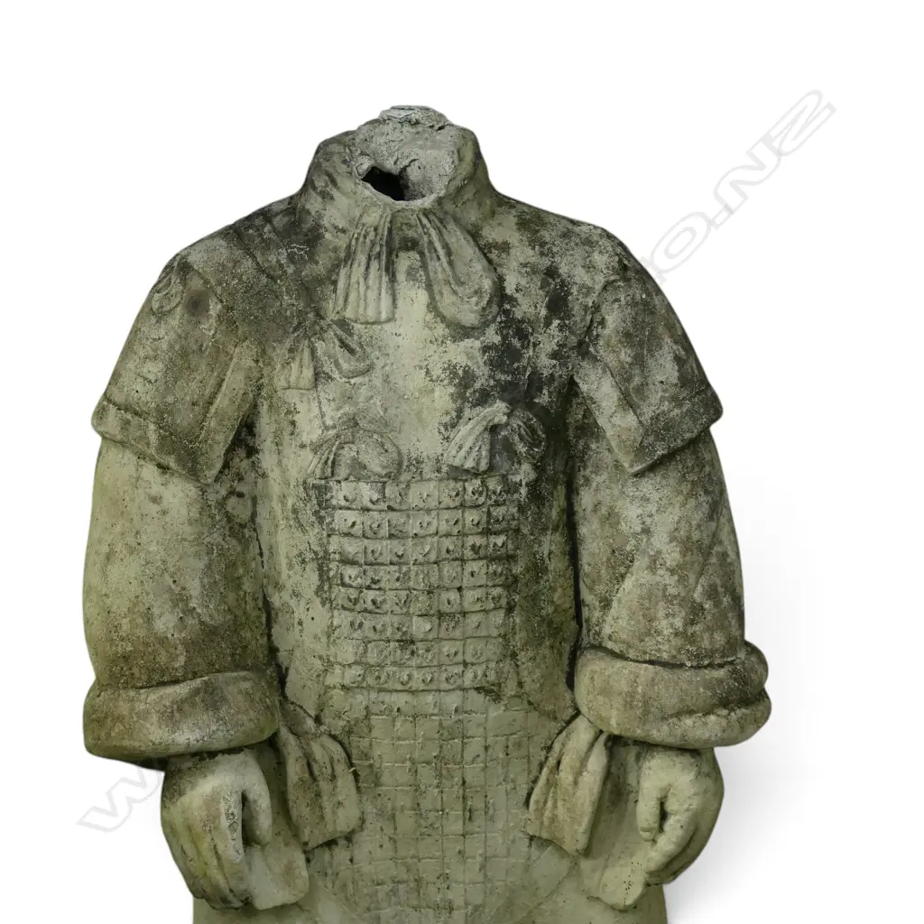HOLLOW CEMENT TERRACOTTA WARRIOR H.700mm NECK AF Image 1++