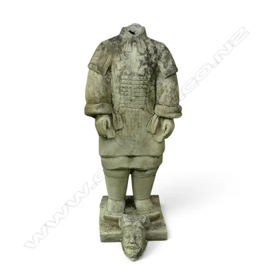 HOLLOW CEMENT TERRACOTTA WARRIOR H.700mm NECK AF
