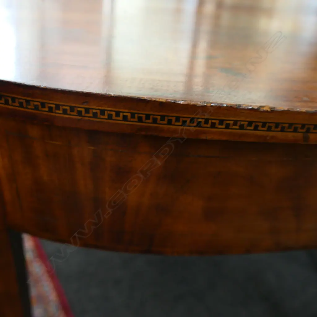 ANTIQUE INLAID MAHOGANY SUPPER TABLE 920x440x760mm Image 1++