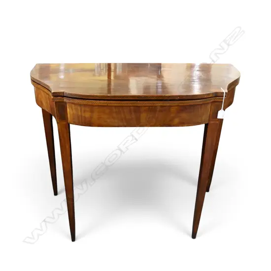 ANTIQUE INLAID MAHOGANY SUPPER TABLE 920x440x760mm