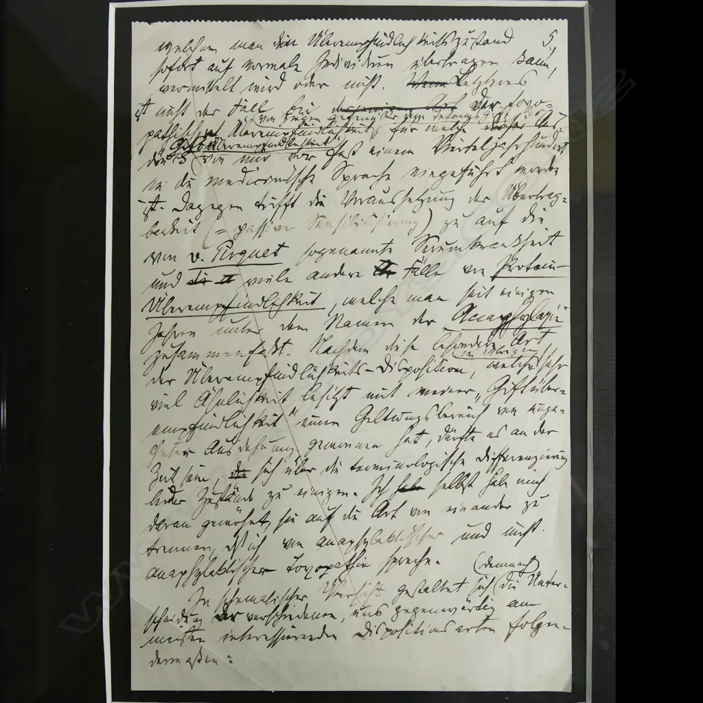 EMIL ADOLF VON BEHRING (1854-1917) HANDWRITTEN LETTER + reprint photo portrait 214 x 140mm - FRAMED Image 1++