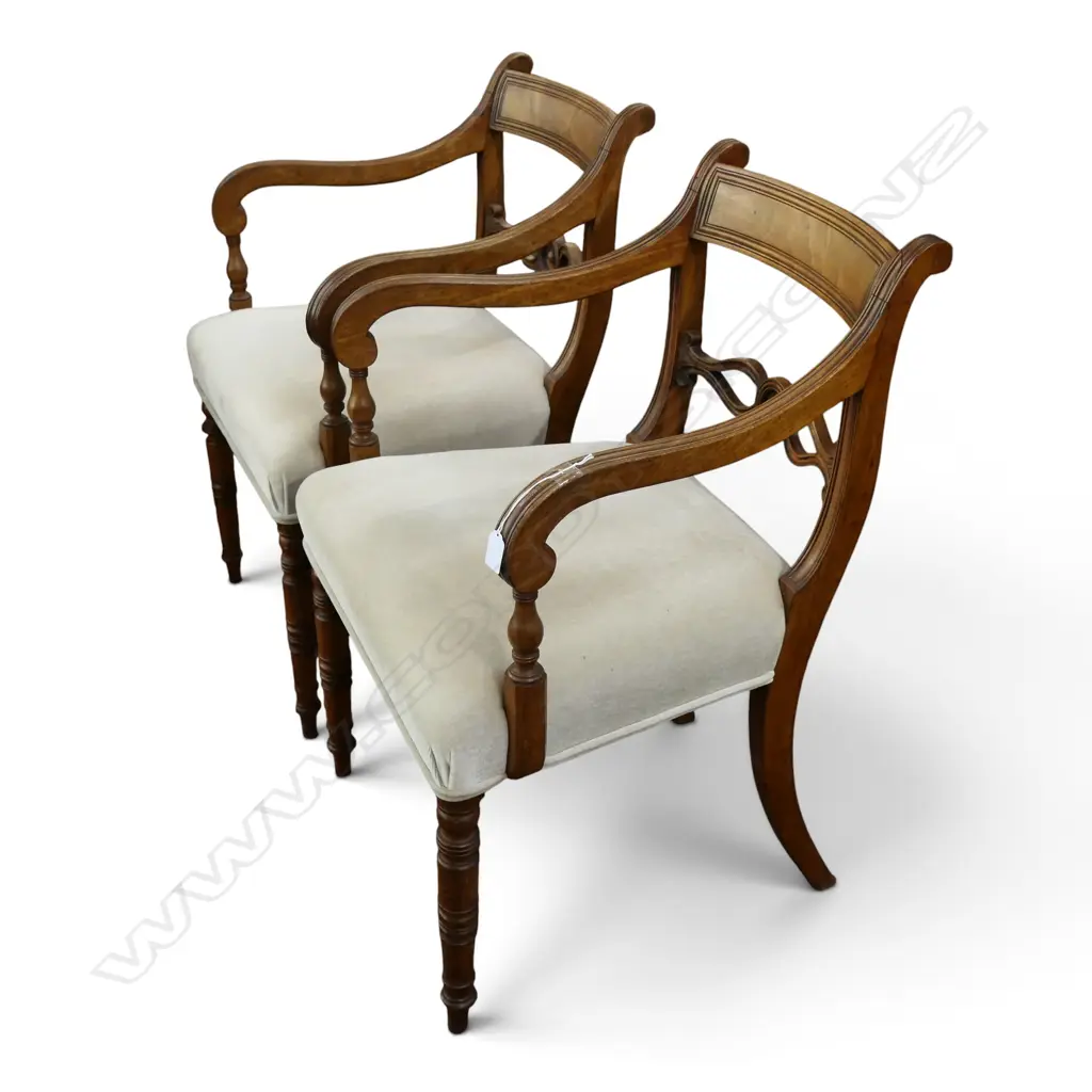 PR ANTIQUE MAHOGANY REGENCY STYLE CHAIRS Image 1++