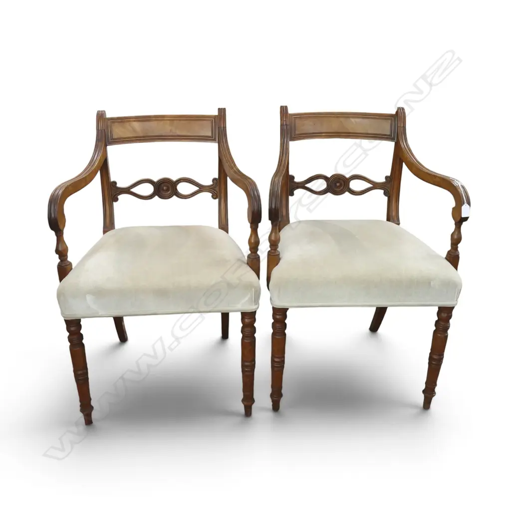 PR ANTIQUE MAHOGANY REGENCY STYLE CHAIRS Image 1++