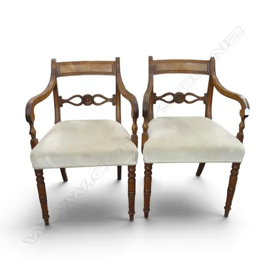 PR ANTIQUE MAHOGANY REGENCY STYLE CHAIRS