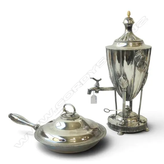 SILVER PLATE SAMOVAR & OTHER H.460mm