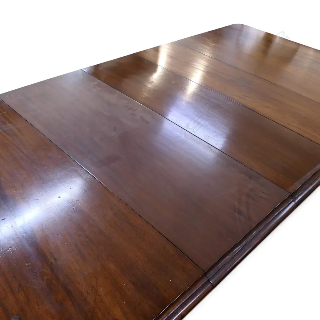 VICTORIAN EXTENSION DINING TABLE one castor w. old repair faults2690x1320x740mm Image 1++