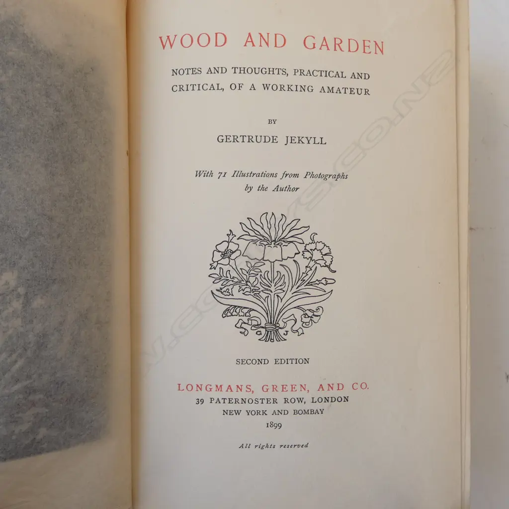 4 19th / EARLY 20thC GARDENING BOOKS; 3 JEKYLL INCL. 1ST ED. 'OLD ENGLISH HOUSEHOLD LIFE' (1925), WILLIAM ROBINSON Image 1++