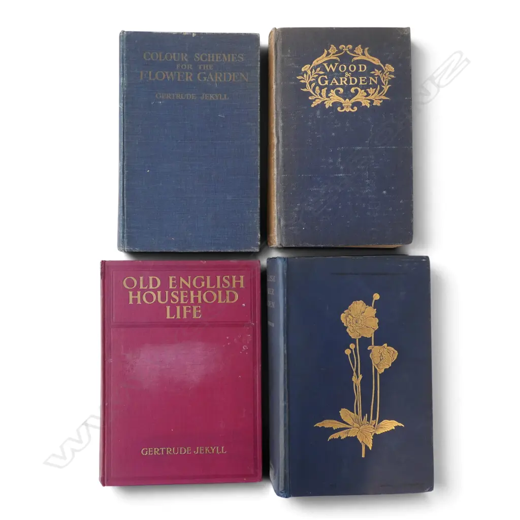 4 19th / EARLY 20thC GARDENING BOOKS; 3 JEKYLL INCL. 1ST ED. 'OLD ENGLISH HOUSEHOLD LIFE' (1925), WILLIAM ROBINSON Image 1++