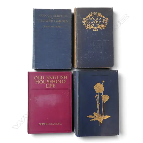 4 19th / EARLY 20thC GARDENING BOOKS; 3 JEKYLL INCL. 1ST ED. 'OLD ENGLISH HOUSEHOLD LIFE' (1925), WILLIAM ROBINSON