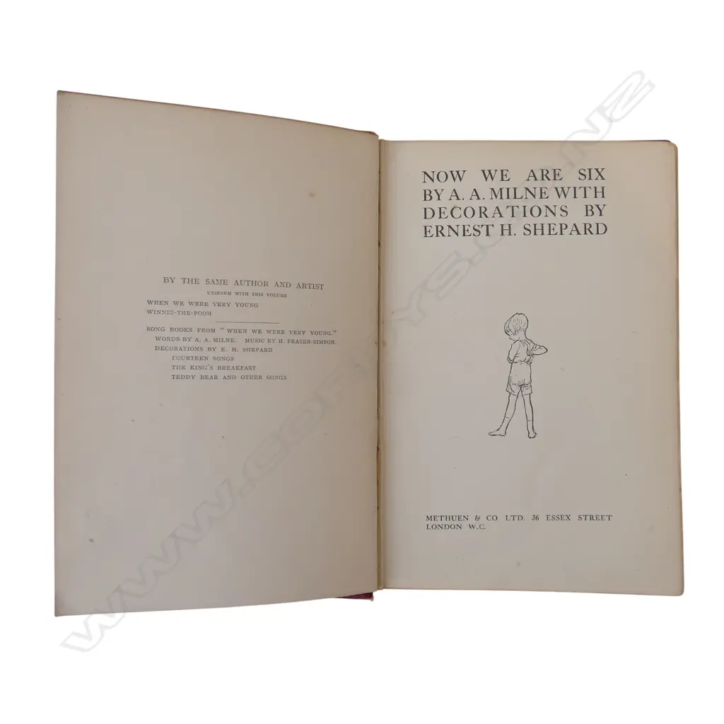 1ST ED. 'NOW WE ARE SIX (1927) A. A. MILNE, METHUEN & Co LONDON Image 1++