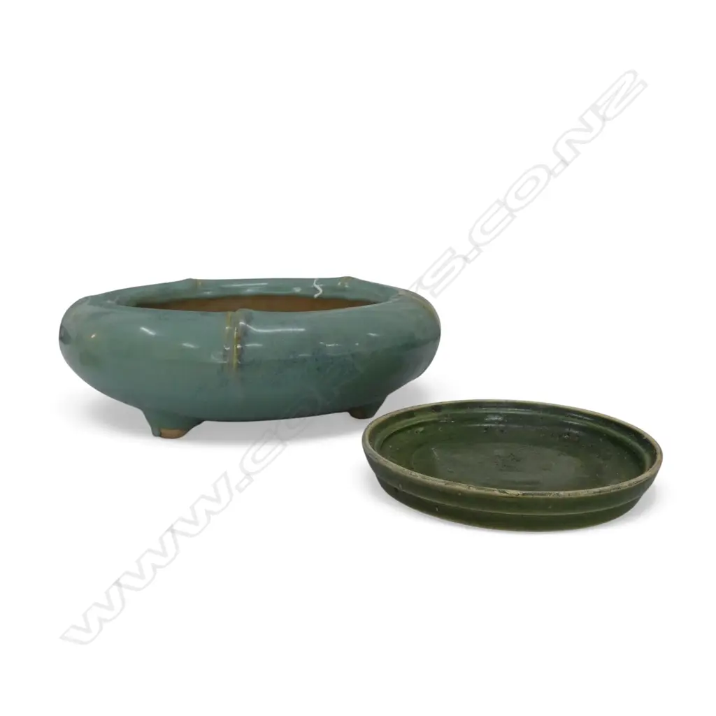 ORIENTAL BONSAI PLANTER 320mm dia, SAUCER Image 1++