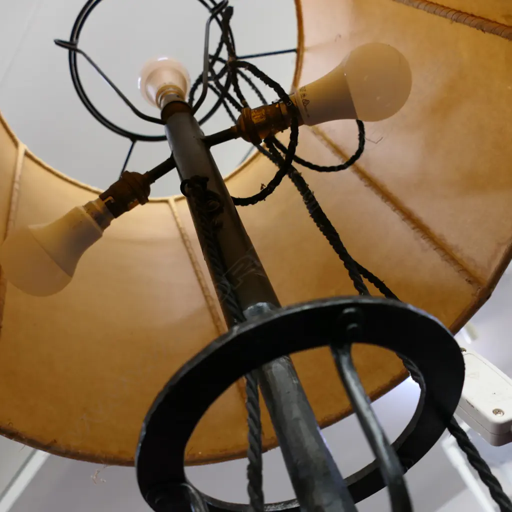 ARTISAN FLOOR LAMP Purchased Melbourne  Australia 1992 Original shade THIS MUST BE REWIRED BEFORE PLUGGING IN AND USING! Image 1++