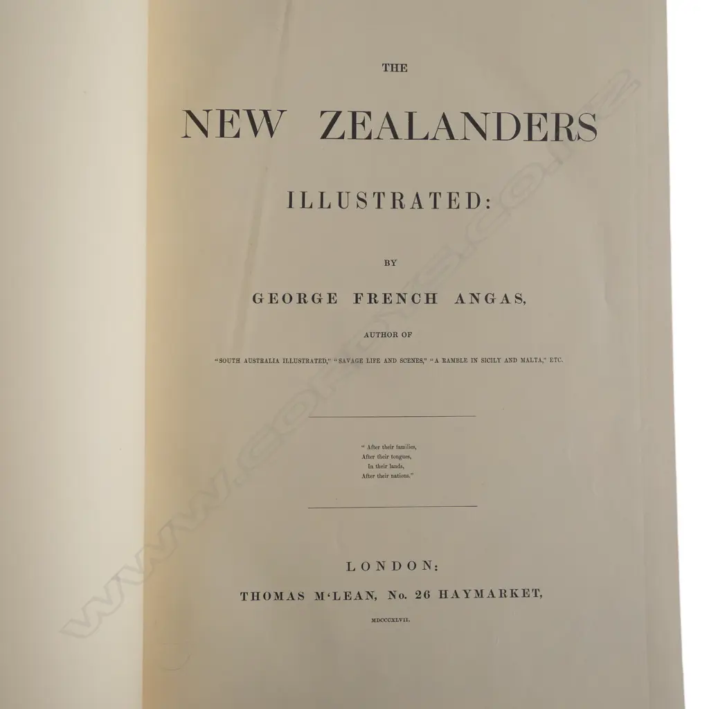 THE NEW ZEALANDERS ILLUSTRATED by George French Angus Facsimile Ed. 1 of 750. Published 1966. 60 plates Image 1++