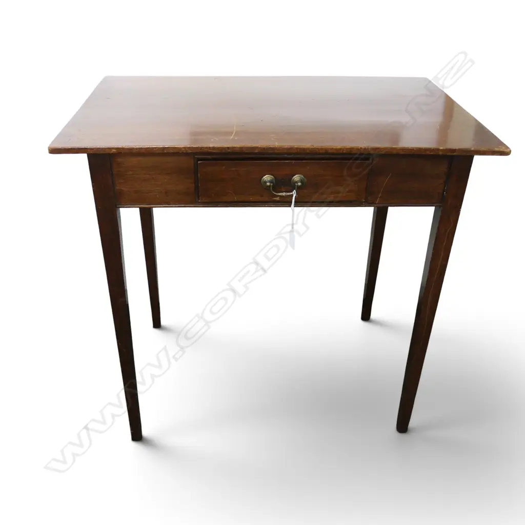 MAHOGANY TABLE w. 1 DRAWER 770x490x730mm scratches to top Image 1++
