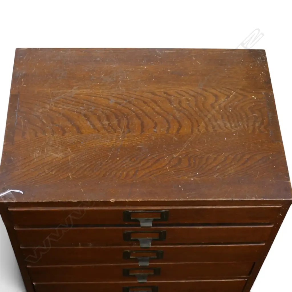 6 DRAWER WOODEN COLLECTORS CABINET 470x330x560mm Image 1++