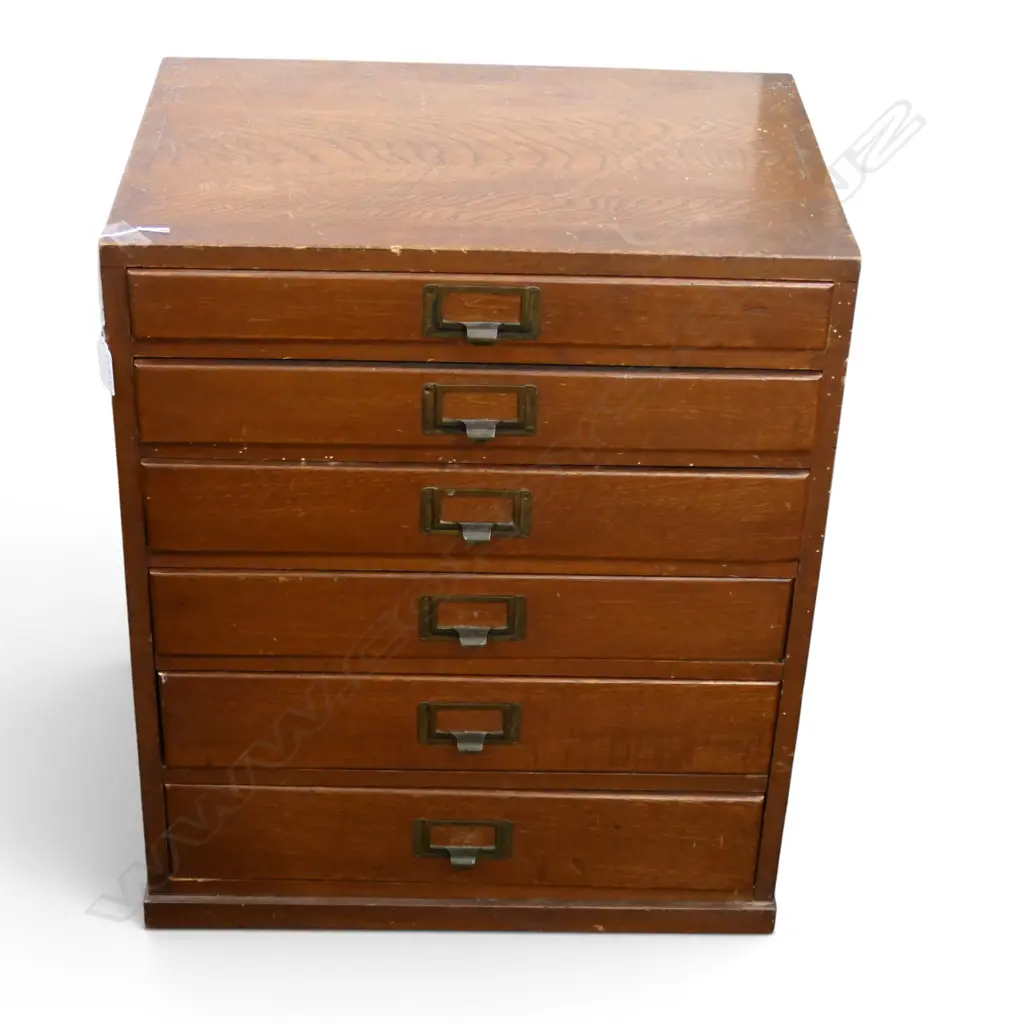 6 DRAWER WOODEN COLLECTORS CABINET 470x330x560mm Image 1++
