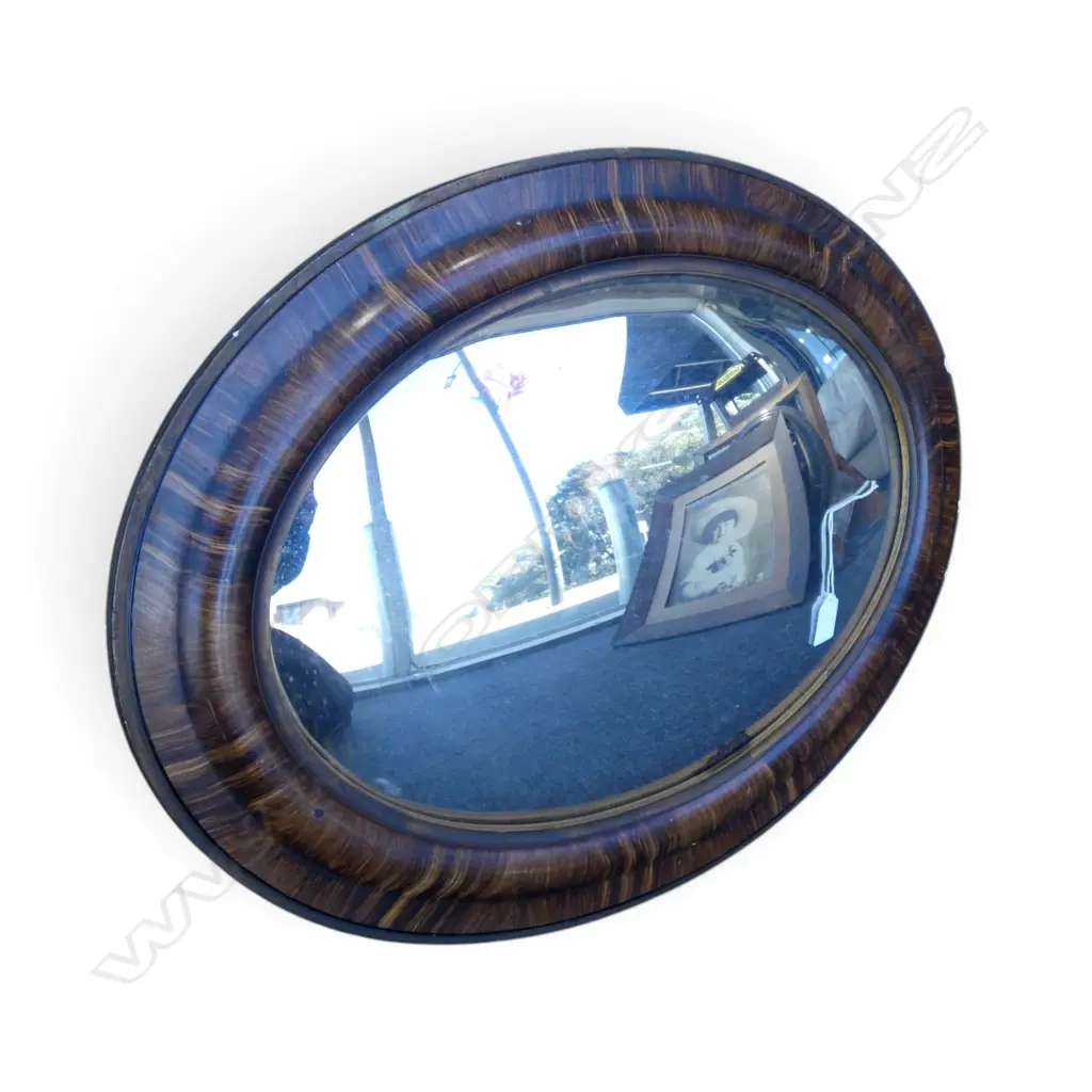 ANTIQUE OVAL CONVEX MIRROR 625x470mm Image 1++