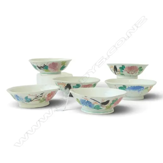 6 ORIENTAL BOWLS 200mm dia