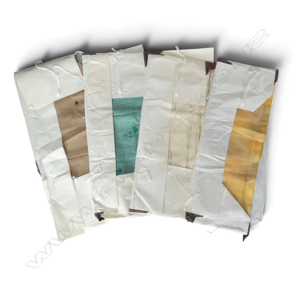 4 JAPANESE SILK OR WOOL KIMONOS Image 1++