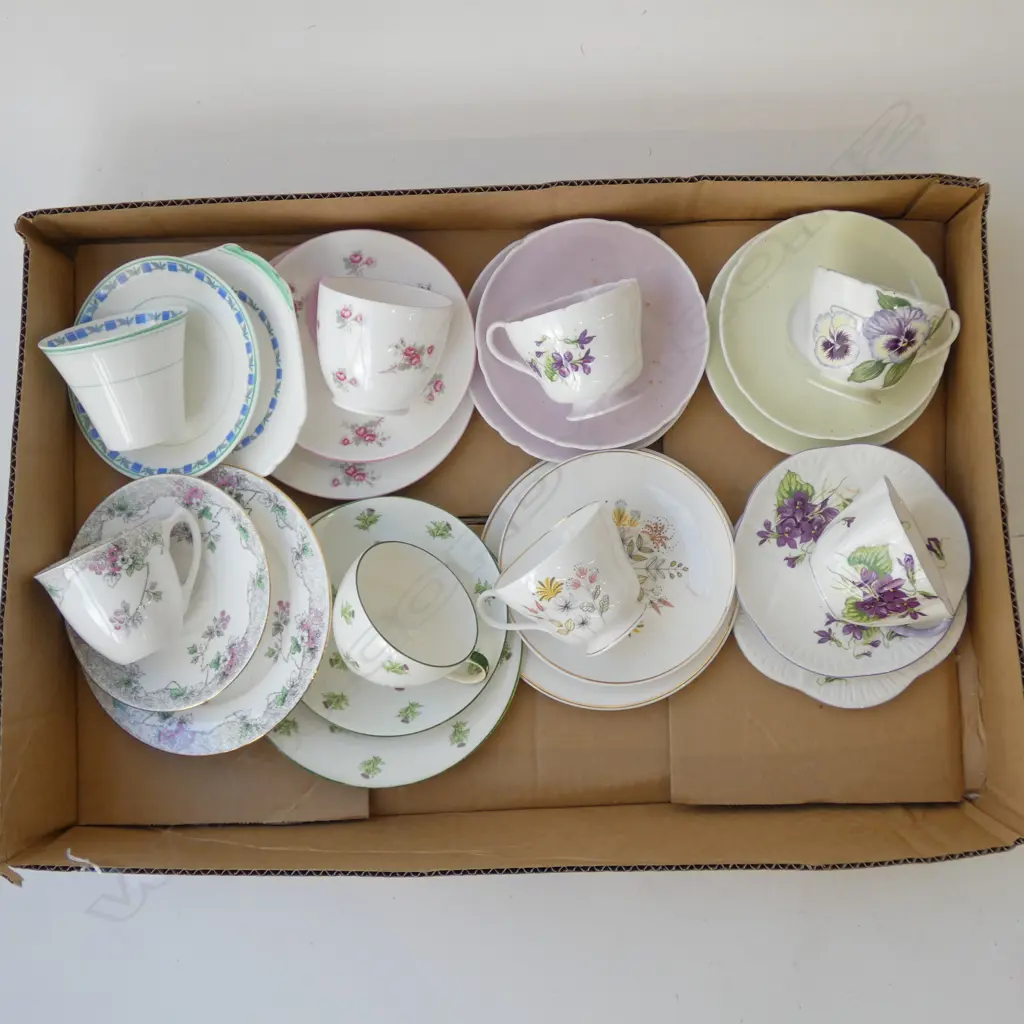 8 SHELLEY CHINA CSPS MIXED PATS Image 1++