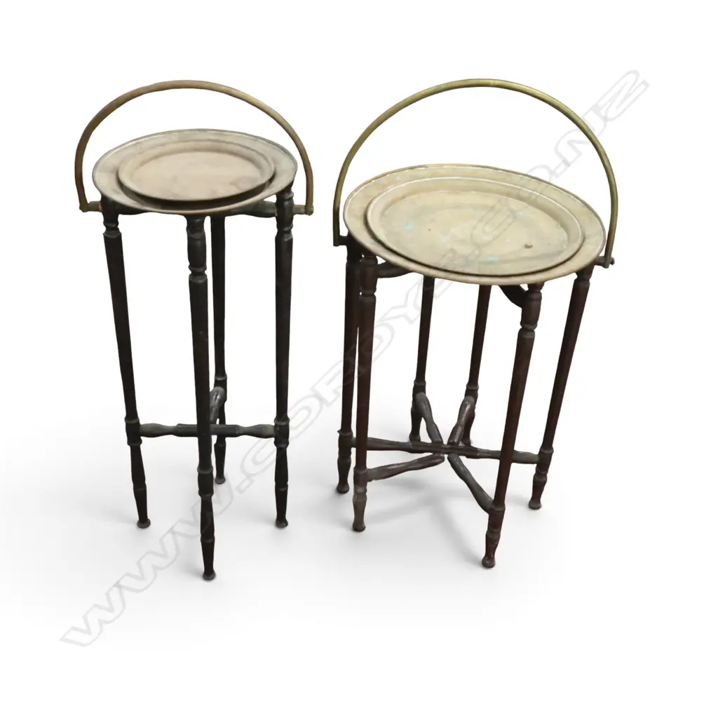 2 VINTAGE TRAY TABLES H.610, 510mm Image 1++