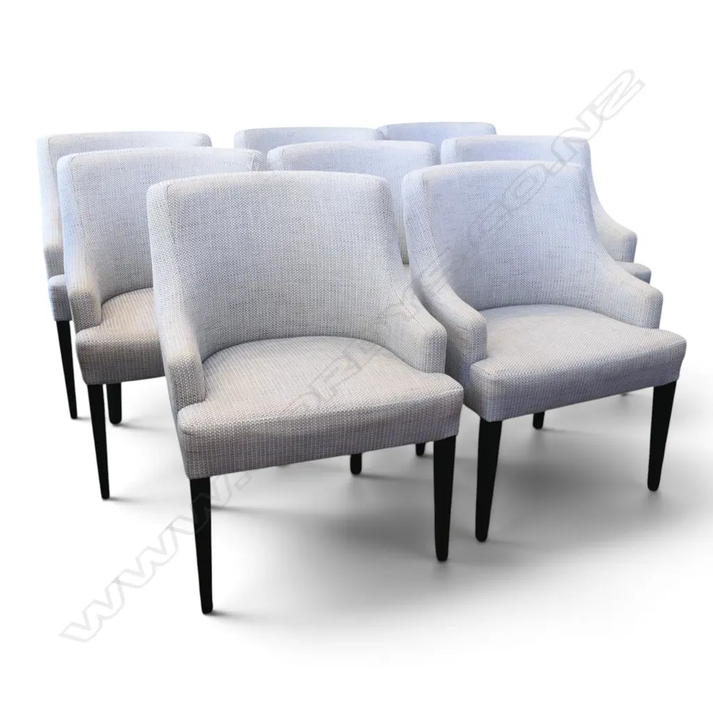 8 MODERN UPHOLSTERED DINING CHAIRS upholstery marks Image 1++