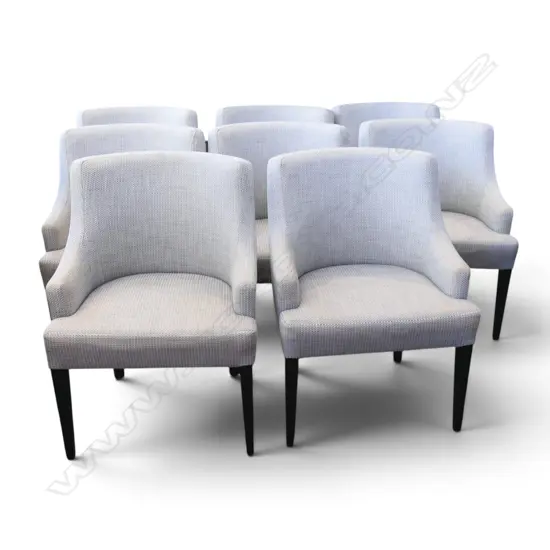 8 MODERN UPHOLSTERED DINING CHAIRS upholstery marks