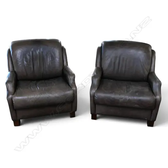 PR LEATHER ARMCHAIRS, SOME MARKS 860x850x920mm