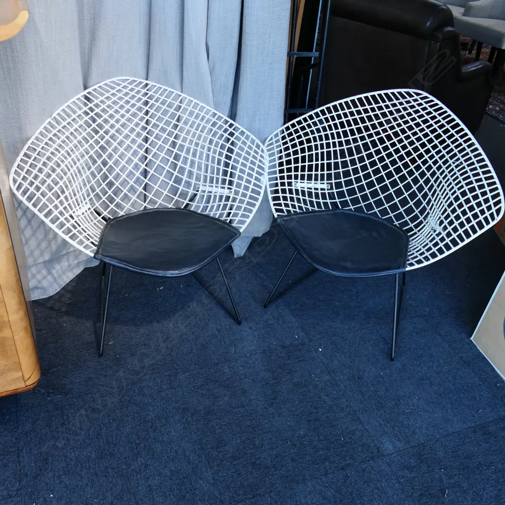 PR WIRE GRID CHAIRS; BERTOIA DIAMOND STYLE 860x700x770mm Image 1++