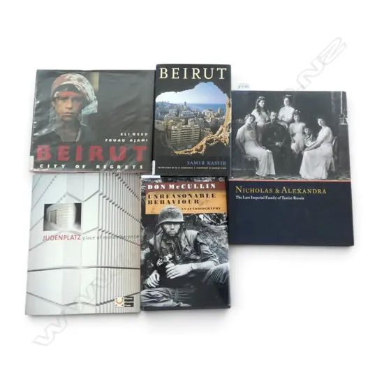 FIVE ASST. HISTORY PUBLICATIONS INCL. IMPERIAL RUSSIA, BEIRUT, JUDENPLATZ MUSEUM
