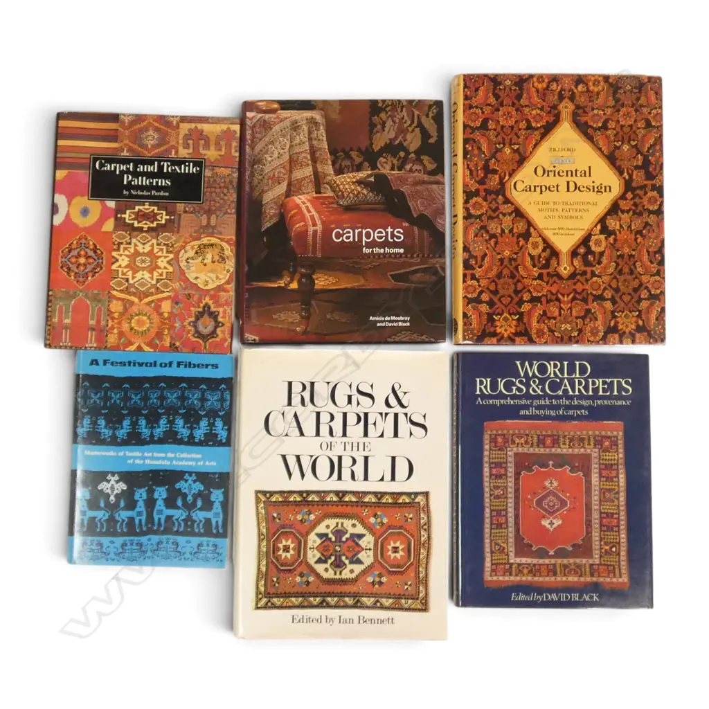 SIX PUBLICATIONS - ORIENTAL CARPETS, WORLD RUGS ETC. Image 1++