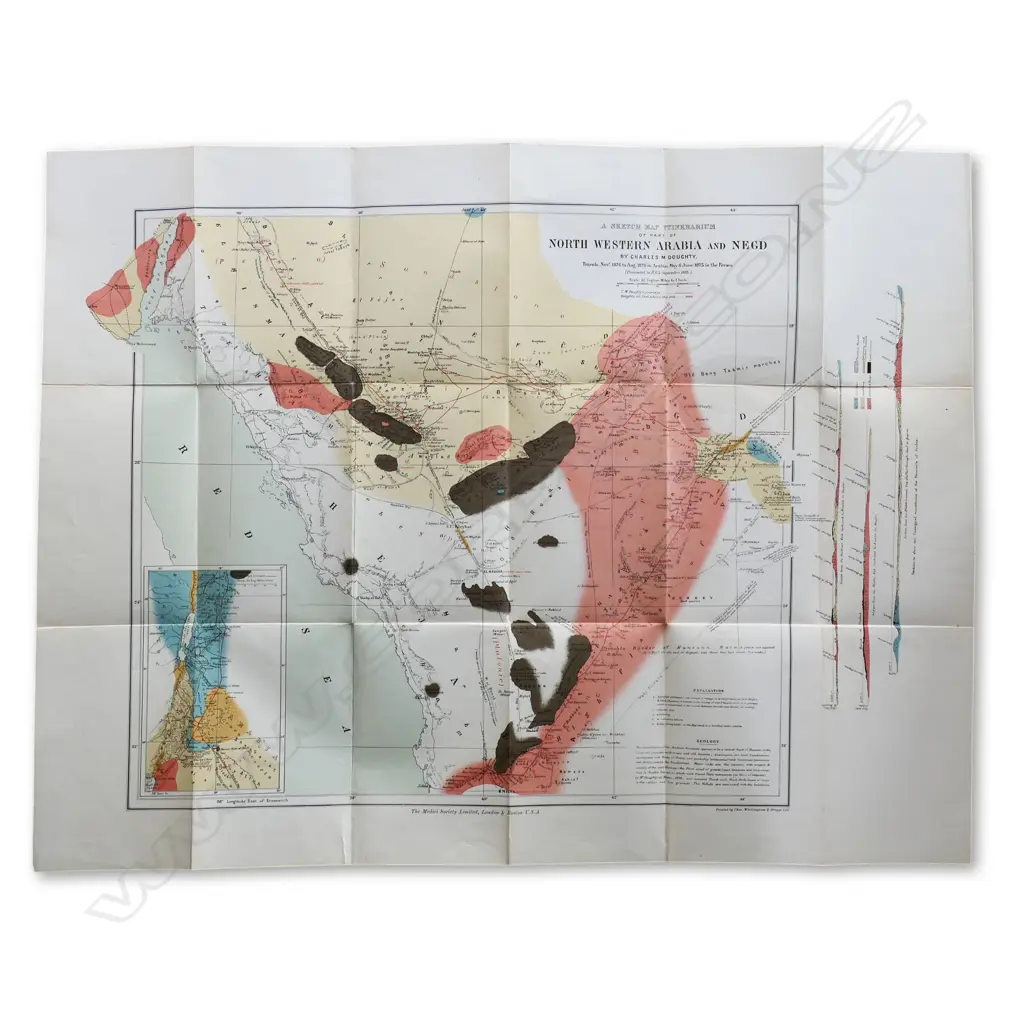 CM DOUGHTY ‘TRAVELS IN ARABIA DESERTA’ VOL 1-2, LEE, WARNER & JONATHAN CAPE. 1921. 2ND ED Image 1++