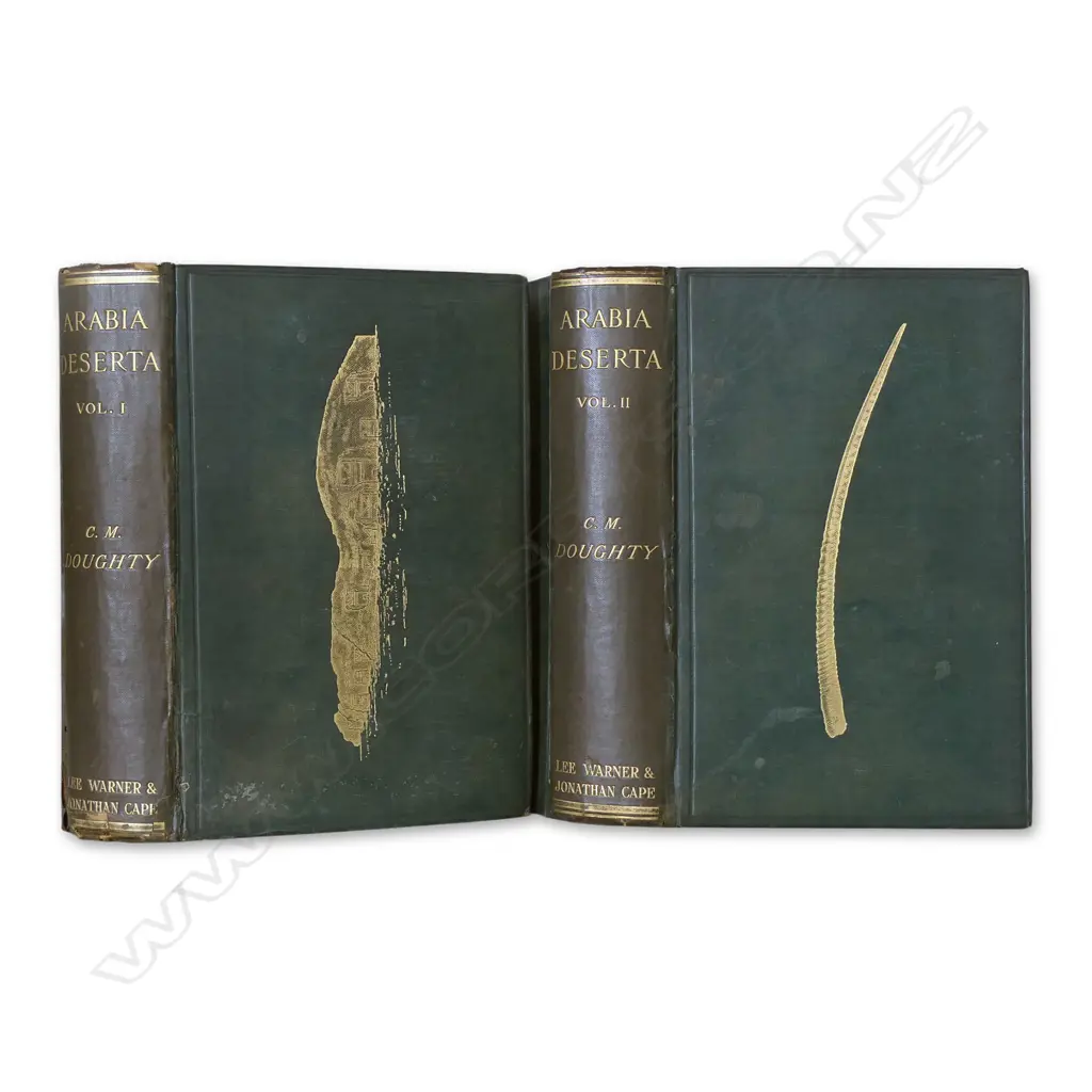 CM DOUGHTY ‘TRAVELS IN ARABIA DESERTA’ VOL 1-2, LEE, WARNER & JONATHAN CAPE. 1921. 2ND ED Image 1++