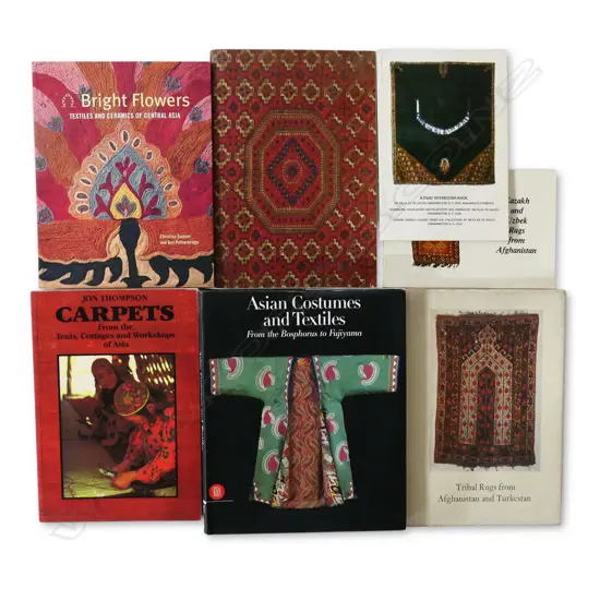 7 PUBLICATIONS - CENTRAL ASIAN COSTUMES AND TEXTILES, AND TRIBAL RUGS