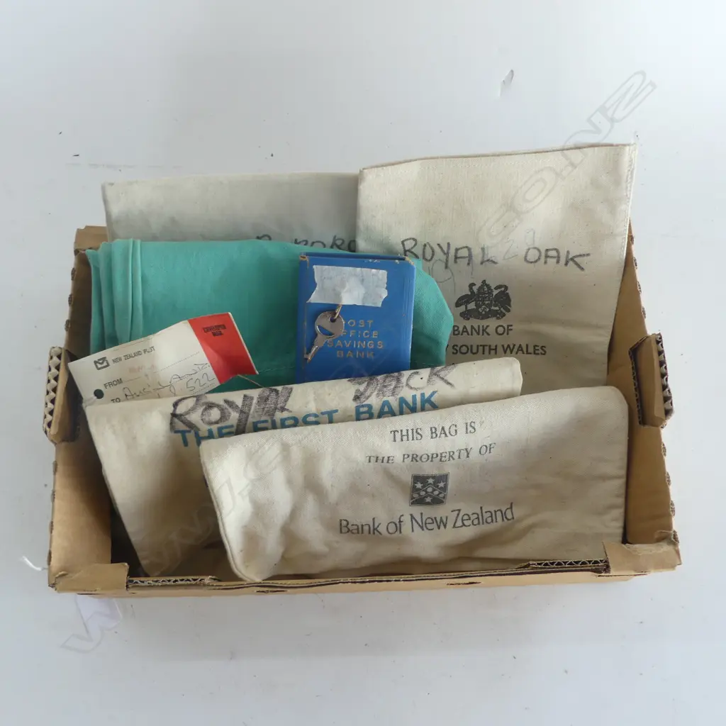 ASST. N.Z. & AUS. BANK BAGS + POST OFFICE SAVINGS BANKS  Image 1++