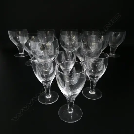 14 STUART CRYSTAL 'WOODCHESTER' GLASSES; 10x H.120mm, 4x 110mm