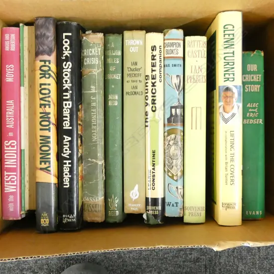 BOX OF ASST. CRICKET BOOKS 