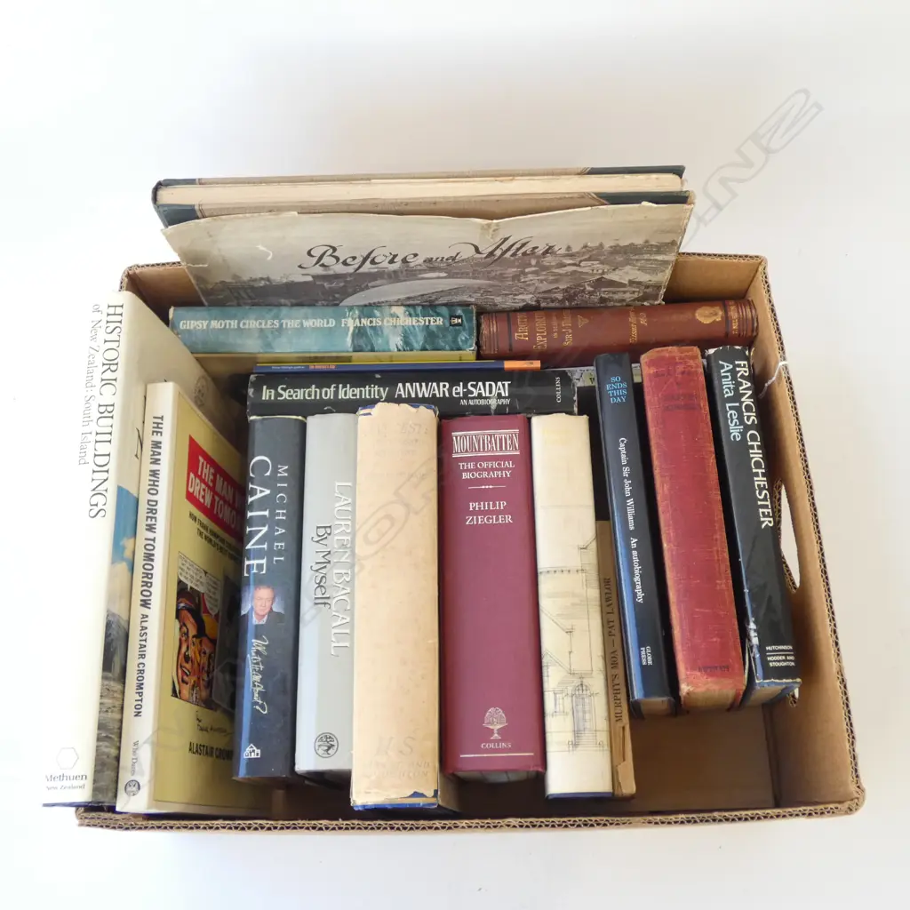 BOX OF BOOKS BIOGRAPHIES + OTHERS  Image 1++