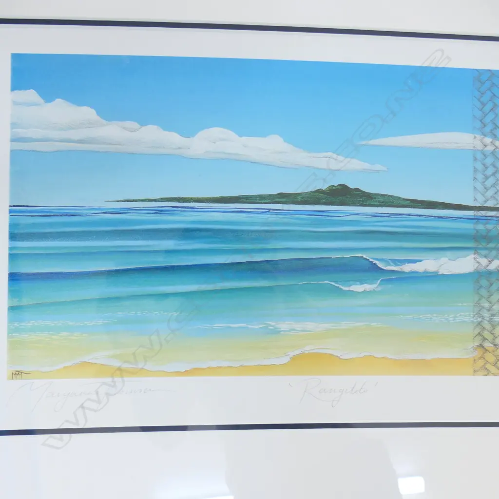 SIX CONTEMPORARY ARTWORKS INCL. MARYANNE THOMSEN 'RANGITOTO' 142/500 270x485mm, LISA MATTHYS ETC... Image 1++