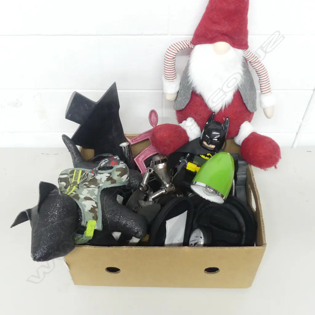 DOOR STOPS INCL. DOG & GNOME, LEGO BATMAN CLOCK, HEADPHONES, DESK LAMP ETC Image 1++