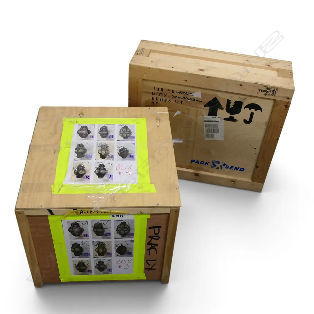 2 WOODEN CRATES 790x690x290 610x640x530mm Image 1++