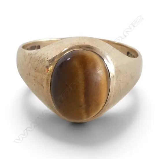 9CT TIGERSEYE RING 3.6gms