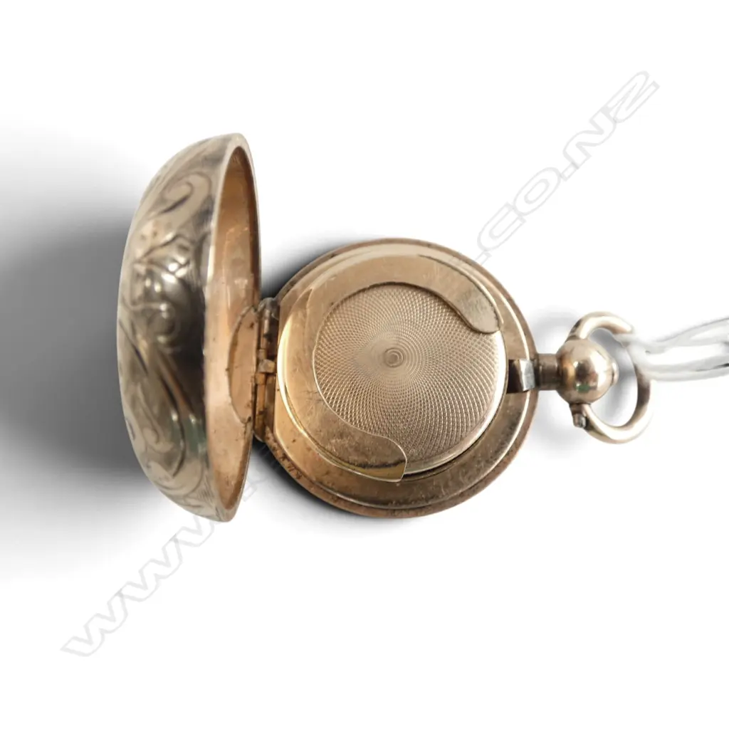 A GOOD c1900 DENNISON GOLD PLATE SOVEREIGN CASE push button release catch Image 1++