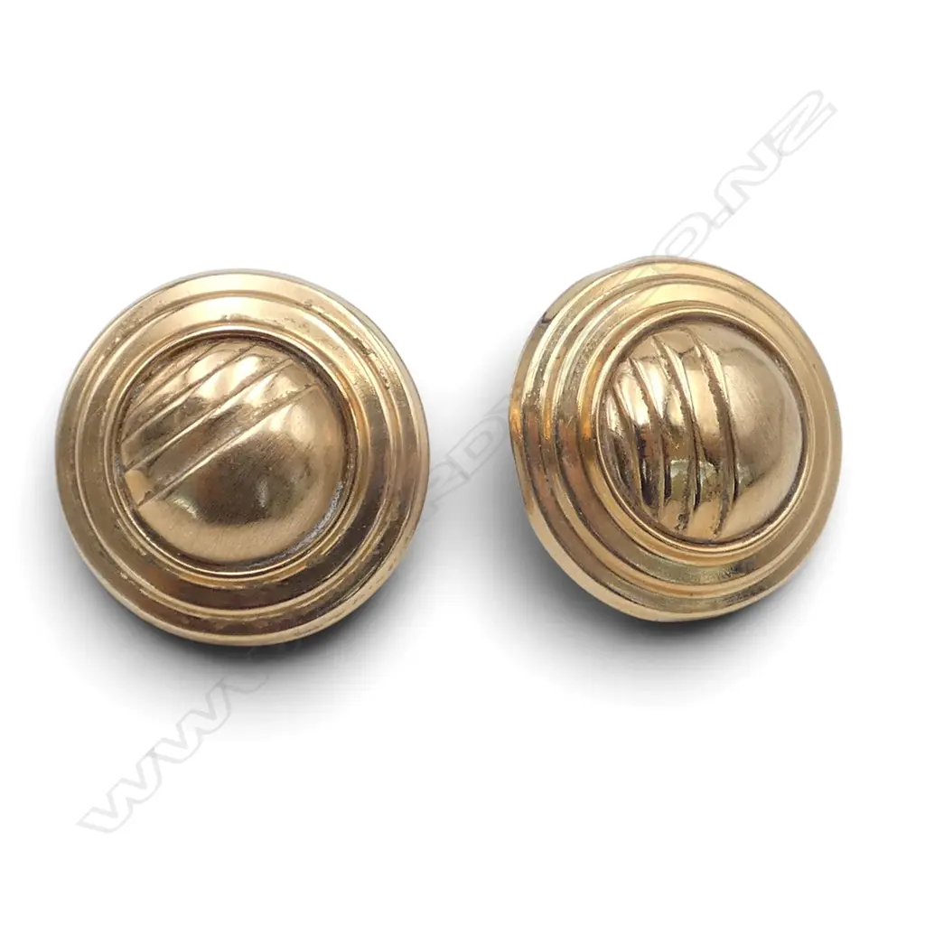 PR 14CT EARRINGS 21mm dia 2.7gms Image 1++