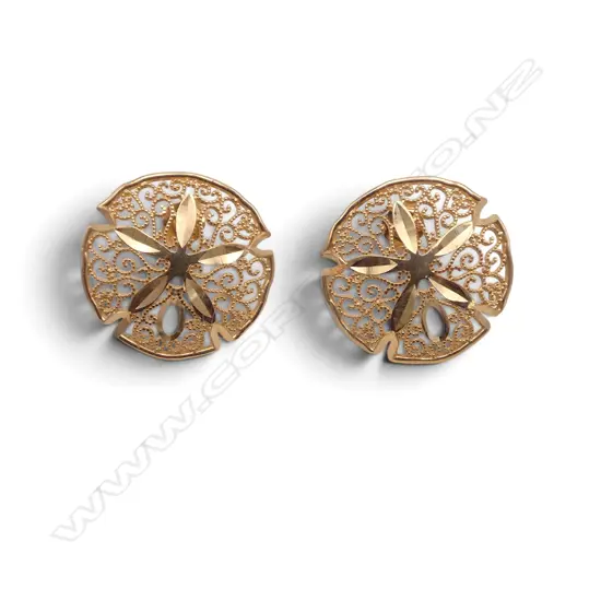 PR 14CT EARRINGS 19mm dia 2.5gms 