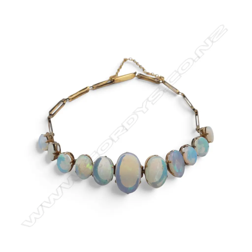 ROLLED GOLD AUSTRALIAN JELLIED OPAL BRACELET  Image 1++