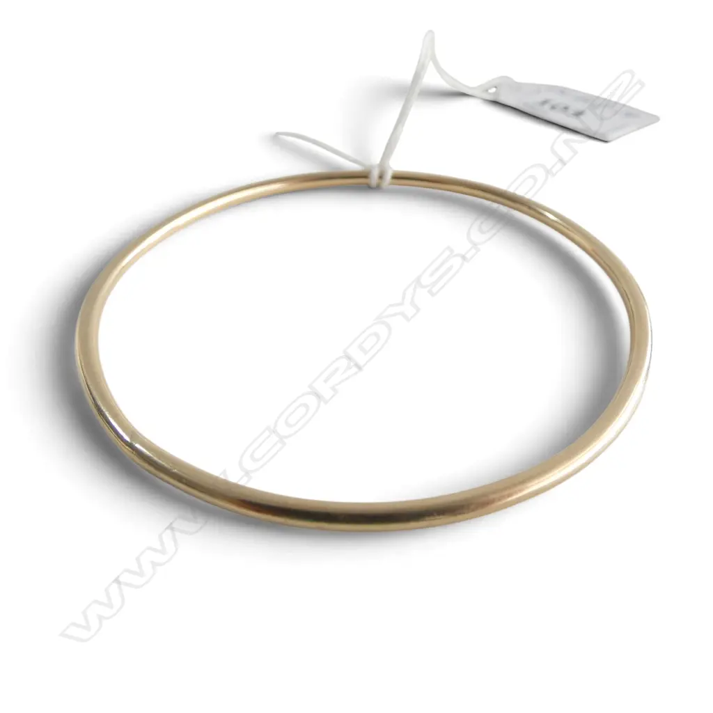 9ct GOLD SOLID HOOP BANGLE 13.4gms Image 1++